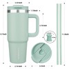 BJPKPK Insulated Tumblers With Handle And Straw 30 oz Stainless