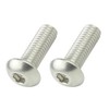 POSH FAITH Motorcycle Accessories Button Cap Bolts, Stainless Steel, 2