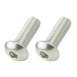POSH FAITH Motorcycle Accessories Button Cap Bolts, Stainless Steel, 2 Pieces, M5X15 920515-B2