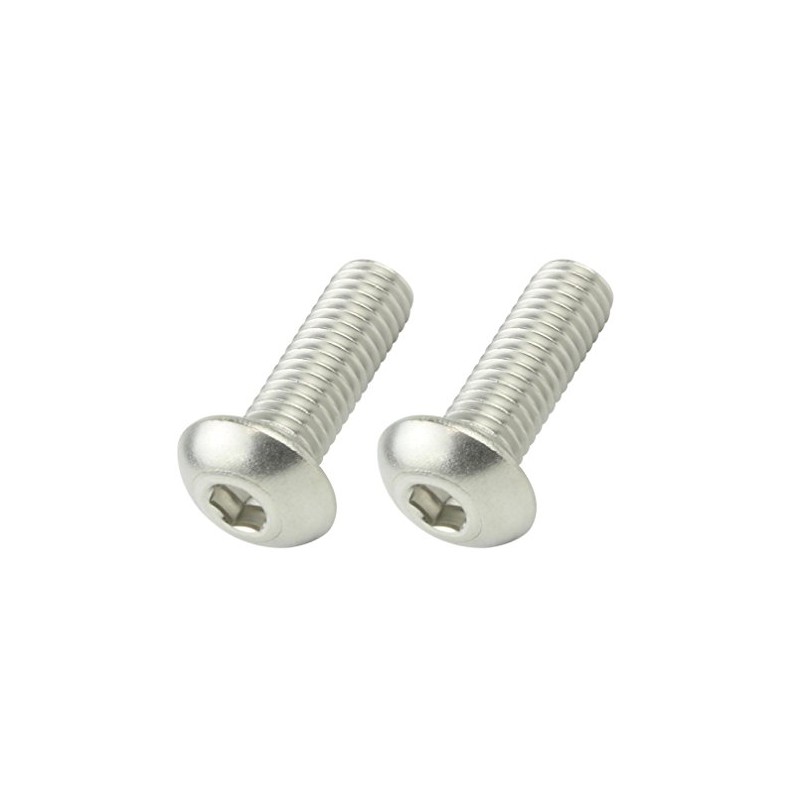 POSH FAITH Motorcycle Accessories Button Cap Bolts, Stainless Steel, 2