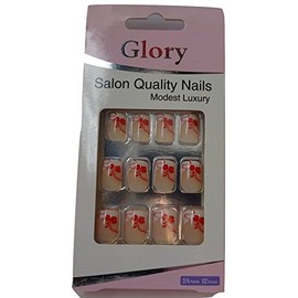 Glory Salon Quality Nails Modest Luxury 24 Nails 12 Sizes With 2g Glue