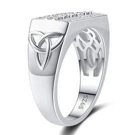 LOIPURI Mens Moissanite Wedding Band, Round Cut D Color VVS1, 925 Sterling Silver Engagement Ring for Him, Eternity Anniversary Promise Gift, Size 10