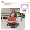 LABRIMP Boy Girl Over Ear Headphone Microphone Furry Cat Ear