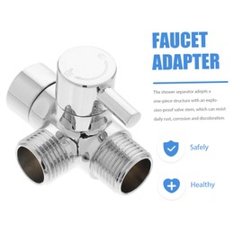 TOYMYTOY Branch Valve, T-Type, G1/2, Adapter, 3-Way Branch Plug, Faucet Splitter, Water Flow Switching Valve, For Showers, Shower Heads, Adapters, For Bathrooms, Replacement Parts