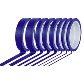 EDSRDRUS 8 Rolls Thin Painters Tape Total 176yards 1/8, 1/4, 1/2, 3/4 inch Width Masking Tape, Paint Tape, DIY Art TapeSmart Selection, 1.5" Large Core Easy to Work for Big Projects White Board Tape