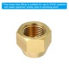 PATIKIL 5/16" Brass Flange Cap, 7/16-20UNF Thread Female 2 Pieces