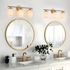Jonsi Gold Bathroom Light Fixtures 3-Light Vanity Lights Modern Wall