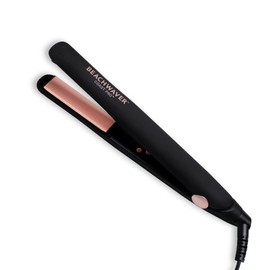 The Beachwaver Co. Coast Pro Titanium Flat Iron - Midnight Rose | 1-Inch Titanium Plates for Fast Styling, Auto Shut-Off | Professional Hair Straightener for Curly, Coarse & Thick Hair | BWFLTBlack