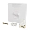 Labgear Single Angle Keystone Ethernet Socket CAT5e RJ45 Faceplate, 1-Gang