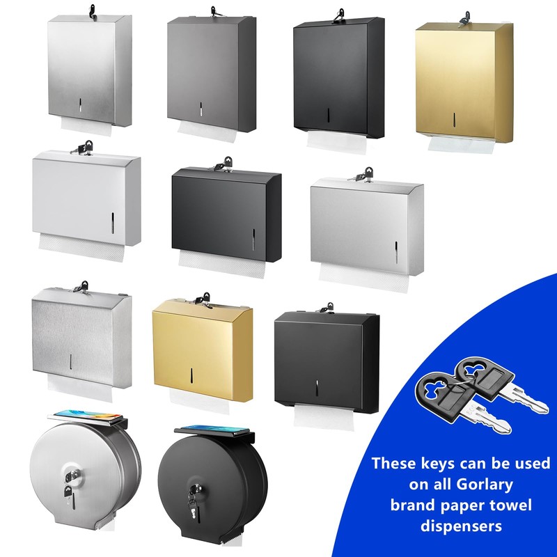 Gorlary Key Commercial-Grade Universal Dispenser Key for GORLARY Paper Towel