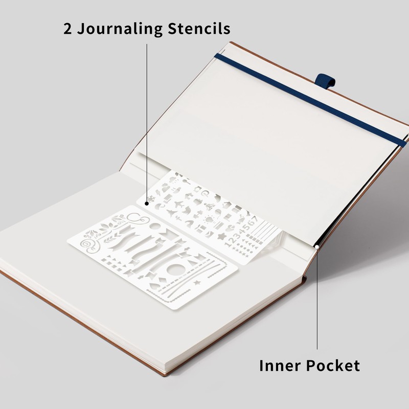 RETTACY Dotted Journal Notebook, 96 Pages, A4 Large Size (8.5''