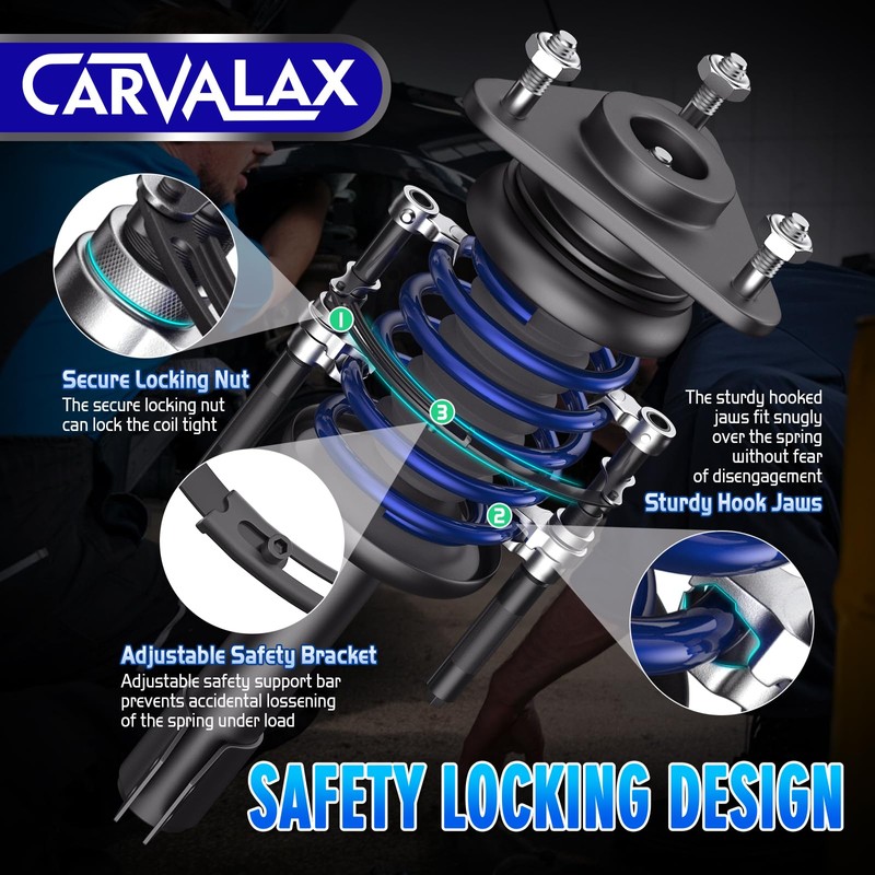 CARVALAX Coil Spring Compressor Tool, 2pcs Automotive Spring Compressor Set