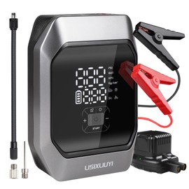 LISIXLIUYI Car Jump Starter with Air Compressor (3.5L Gas / 4.0L Diesel) 12V Auto Battery Booster Pack Jump Box 1000A Peak Portable Smart Car Battery Charger Tire Inflator 160PSI for Car