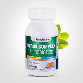Herbs Complex y Probiotics  Suplemento con Probioticos para la Flora Intestinal, Apoyo para la Digestión y el Bienestar Intestinal, con Extracto de...