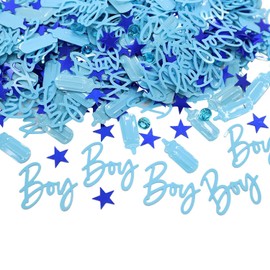 Baby Shower Decorations Confetti Baby Blue Boy Table Decor Confetti for Baby Shower Gender Reveal Party Supplies (Blue)