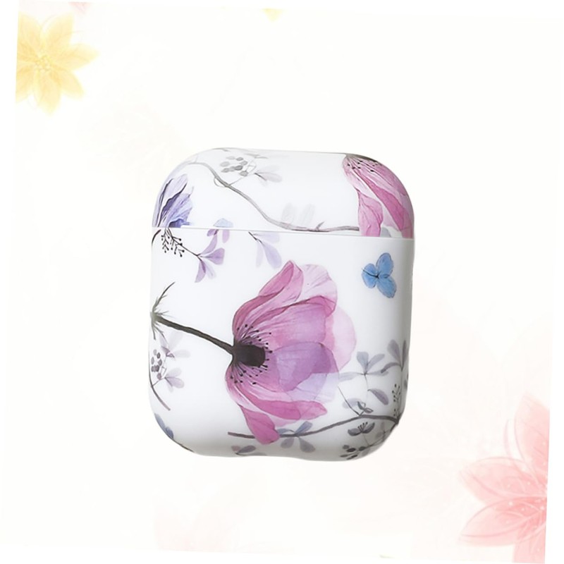 TEHAUX Portable TPU Earphone Case Dustproof Flower Pattern Protector for