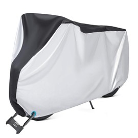 Popolier Bicycle Cover, Waterproof, Thick, Tear Resistant, 300D, Rainproof, UV Protection, Windproof, Anti-Theft, Fits Cars Up to 29 Inches, Regular Size, Convenient Storage (Regular Type, 300D)