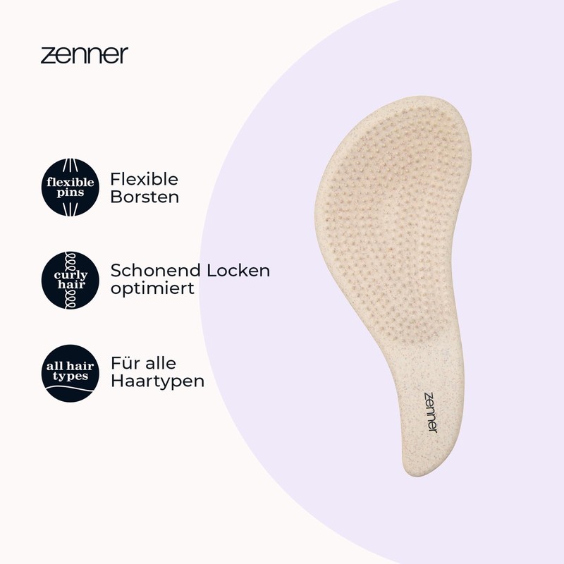 Zenner Rundbürste – Lockenbürste für alle Haartypen – Sanfte Entwirrung