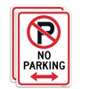 No Parking Signs Outdoor Driveway Metal 25 x 18cm No
