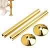 Brushed Brass Effect Radiator Pipe Covers & Collars – 15mm