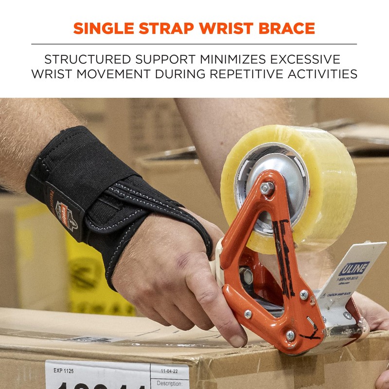 Ergodyne - 70004 ProFlex 4000 Single Strap Wrist Support, Black