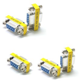 Data 9 Pin Male to Male Female to Female Serial RS232 Gender Changer Adapter Pack of 5 (Female)
