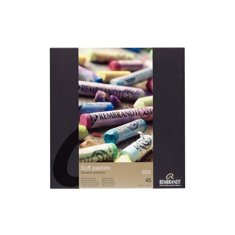 Rembrandt Soft Pastel Traditional Box Set, 45-Piece Full Sticks, General