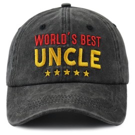 Uncle Gifts for Men, Funny Uncle Hats from Niece Nephew, World's Best Uncle Baseball Cap, Fathers Day Christmas Birthday Gifts for New Uncle Friends