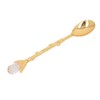 Tomotato Coffee Spoons Set with Holder, 6Pcs Zinc Alloy Gold