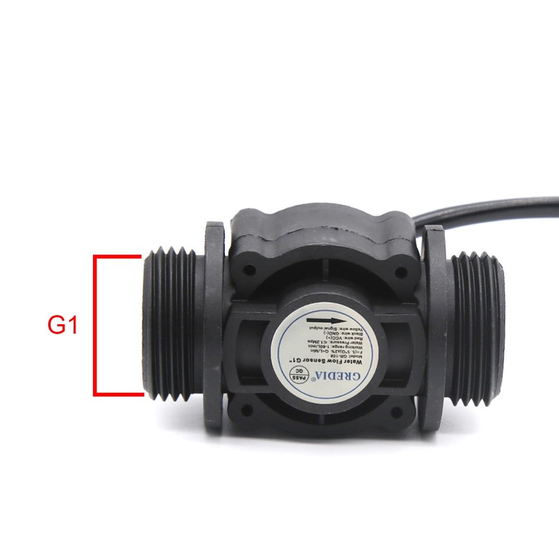 GREDIA 1" Water Flow Sensor Food-Grade Switch Hall Effect Flowmeter