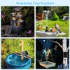 GAIZERL Solar Fountain Pump with Adjust Glass Panel, Upgrade 3.5W