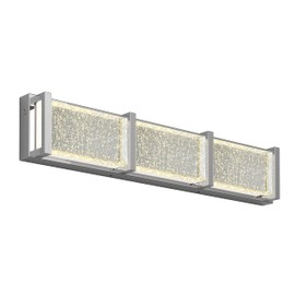 Artika Subway 20W LED Modern Vanity Light Fixture, Chrome - Ideal for Bathroom Lighting, 1100 Lumens, 3500 Kelvin, Bubble Glass Diffuser, No Bulb Required