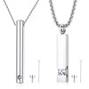 MILACOLATO 2 Pcs Cremation Urn Necklaces for Ashes with Cubic