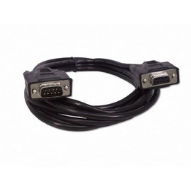 YCS basics Black 6 Foot DB9 9 Pin Serial / RS232 Male/Female Extension Cable
