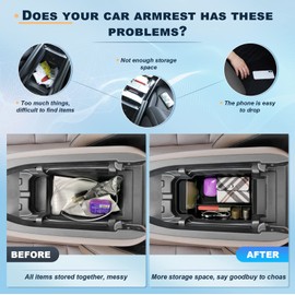 BIXUAN CX50 Accessories 2023-2025 CX 50 Center Console Organizer Tray Compatible with Mazda CX-50 Hybrid 2025 SUV Armrest Box CX 50 2.5 S 2024 Console Tray Armrest Organizer Storage Box Coin Holder