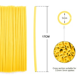 36pcs Bike Spoke Covers, Dirt Bike Wheel Spoke Skins Motorcycle Wheelchair Spoke Wraps Motocross Rims Skins Off Road Motorcycle Guard Wraps Kit(Gold)