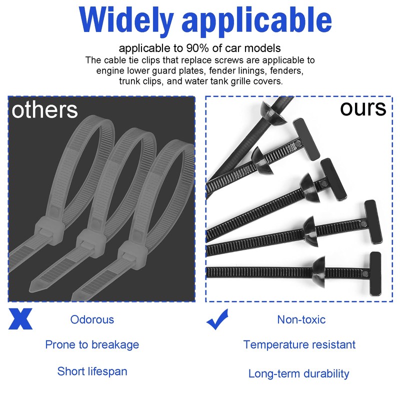 Rylaxzon Cable Tie Buckle, Heavy Duty Self-Locking Nylon Zip Ties,