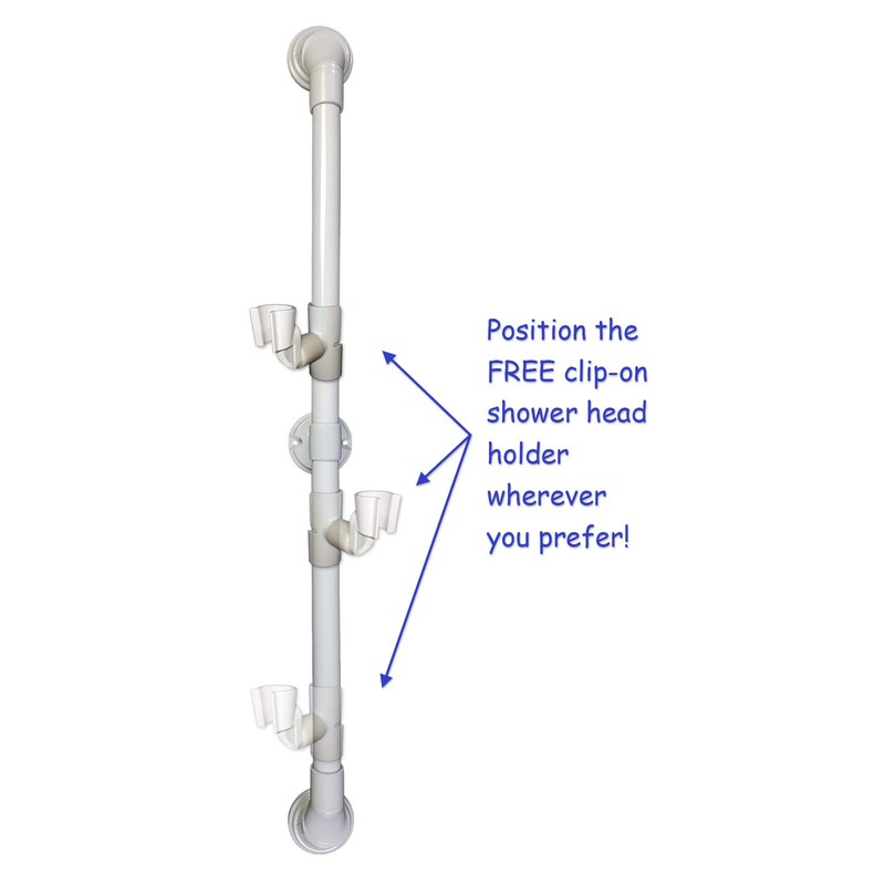 MedGear A-0163E 36 in Wall-Mount Assisting Grab Bar, White &