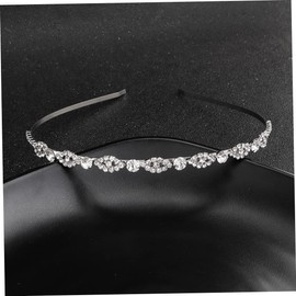 BESTOYARD 1Pc Thin Wave Headband Rhinestone Headband For Women Rhinestone Headpiece Wedding Headpiece For Bride Shiny Headband With Teeth