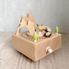 QNINE Music Box Carousel Made of Beech Wood Music Box