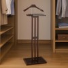 Proman Products VL16220 Freestanding Wardrobe Wooden Valet Stand Rack with
