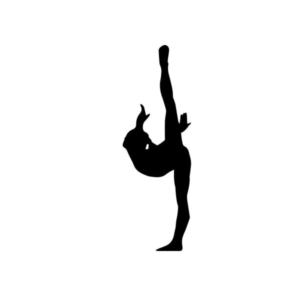 CMI Gymnast Balancing On One Leg Decal Sticker 5.5-Inches By