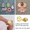HappyHome 30pcs Pin Hardware Butterfly Tack Butterfly Clasp Handmade Accessory