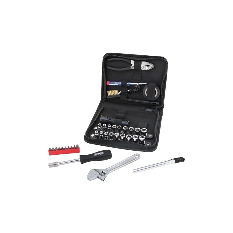 Performance Tool W1197 Juego de Herramientas Compacto con Funda, Negro,