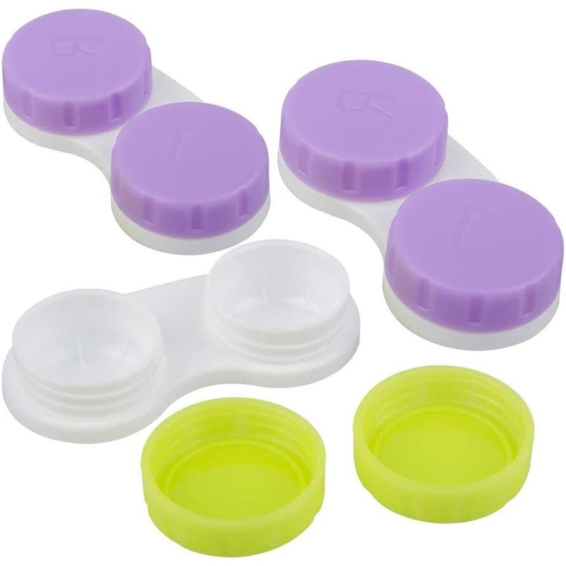 KISEER 24 Pack Colorful Contact Lens Case Box Holder Container