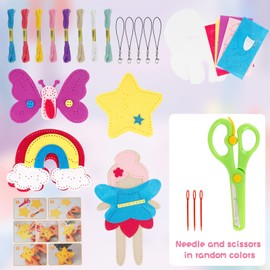 CAUTIOUS Sewing Kit Children from 4 Unicorn Felt Sewing Kits DIY Art Craft Creative DIY Craft Set Children's Craft Set Sewing Set Children's Craft Animals Made of Felt Animals Sewing Kit for