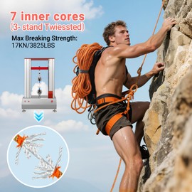 Brobantle 10.5mm Climbing Rope,66FT Static Rock Climbing Rope for Escape Rope Ice Climbing Equipment Fire Rescue Parachute