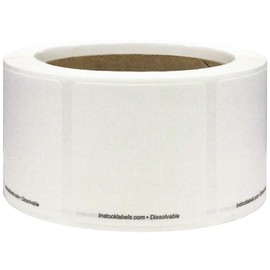 Dissolvable Blank Food Rotation Labels, 51 mm 2 Inch Square Shelf Life Stickers 500 Pack