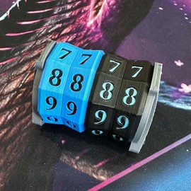 Arena Games Large Spindown Counter for Tracking Counters, Tokens, and Life - MTG CCG Accessory (Blue - Black Dual Color)