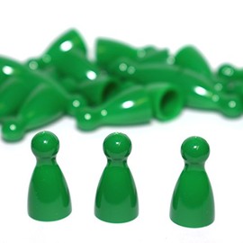 YCS Ltd Halma Pawns Games Pieces 24mm x 25-6 Colours to Choose From (Green)